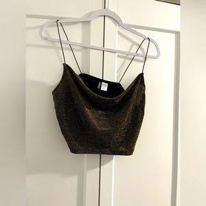 Gold Sparkly Crop Top